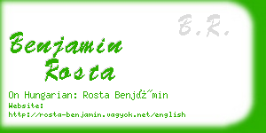 benjamin rosta business card